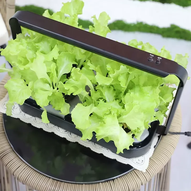 16W Timer Smart Led Grow Light Veg Hydroponics Indoor Gardening Soil Culture Seed Starter Microgreen Tray Planter