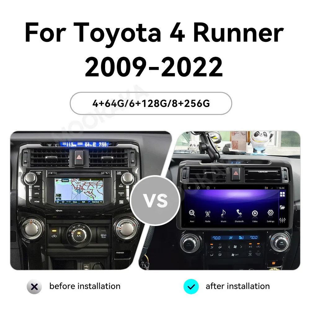 For Toyota 4 Runner 2009-2022 Android Car Radio Multimedia Video Wireless Carplay Autoradio Stereo GPS Navigation Head Unit