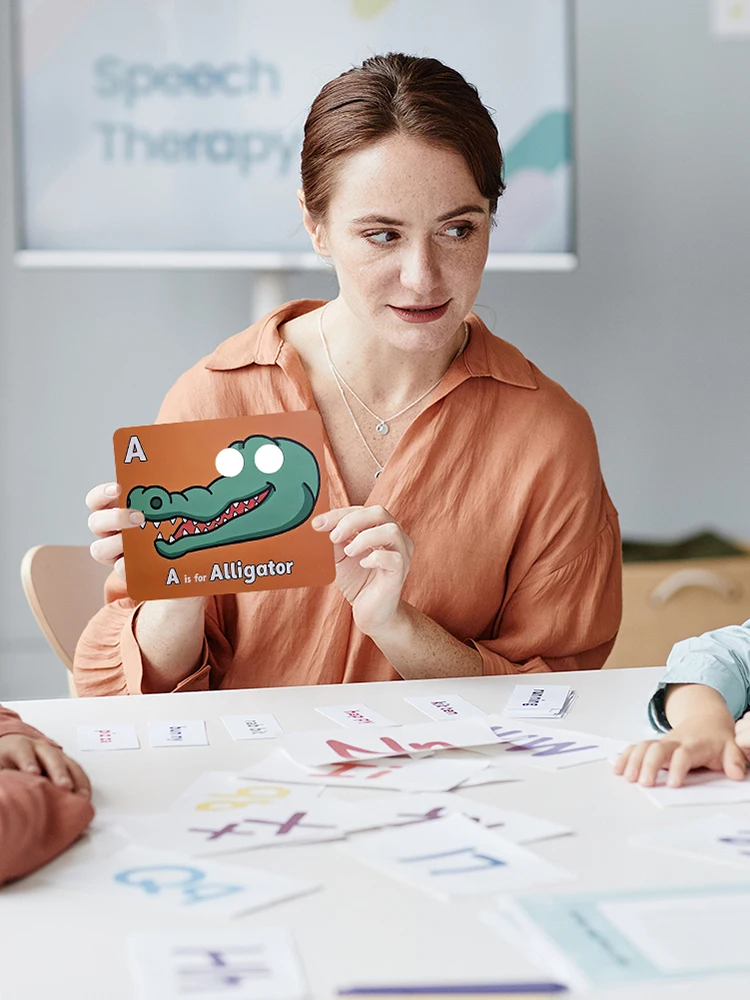 26 PC 다채로운 알파벳 마스크 카드(동물 마스크 포함) 교육 학습 게임 유아 유치원 학습을 위한 문자 카드