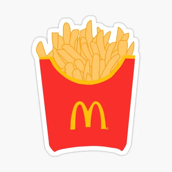 Mcdonald Is French Fries 5PCS Stickers for Stickers Cartoon Wall Decor Art Kid Home Bumper Living Room Room Cute Background