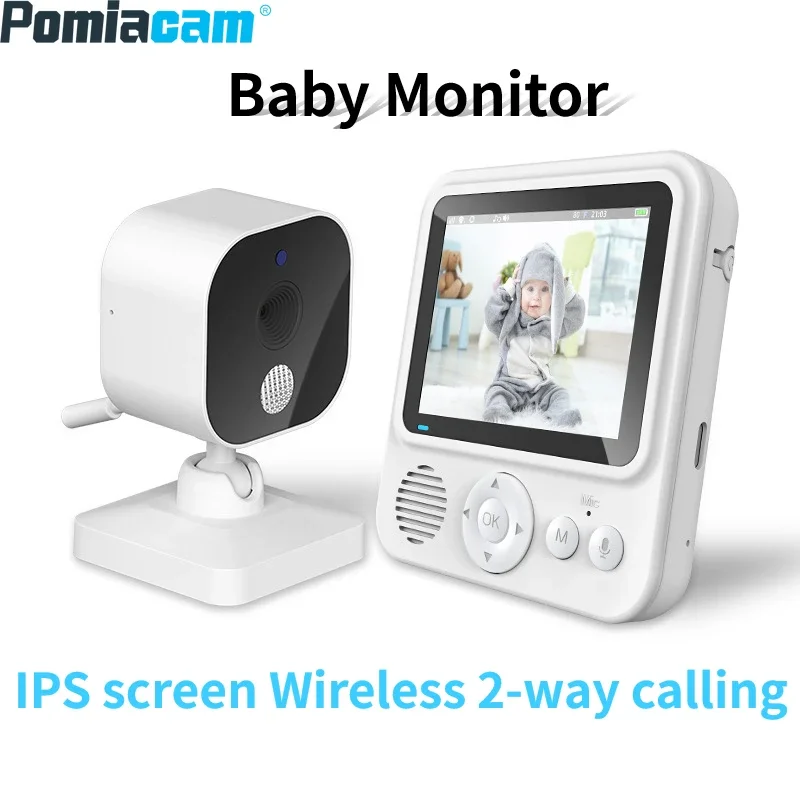 Imagem -02 - Baby Monitor sem Fio com Tela Ips Nanny Lullaby Visão Noturna Temperatura Way Talk 28 Polegadas Abm900