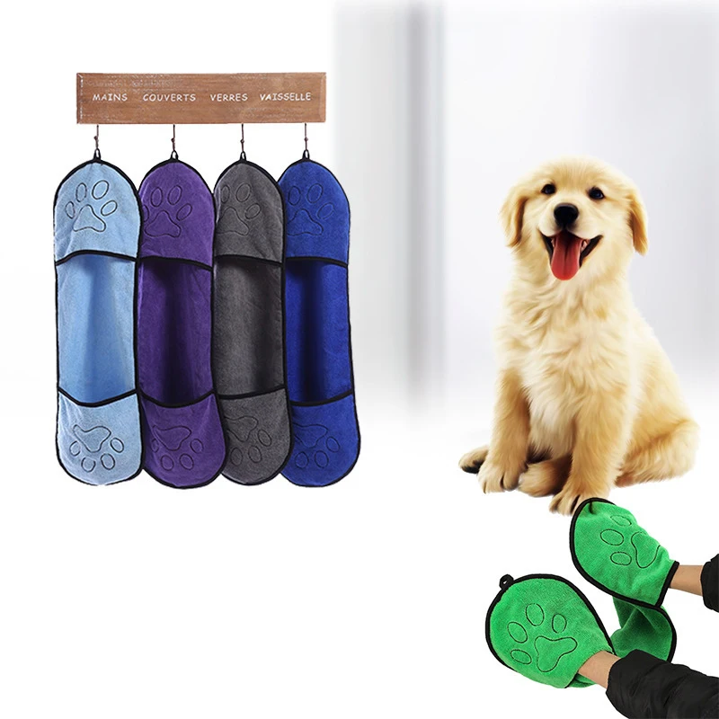 Imagen 6: Toalla para Mascotas, Toalla para Perros, Bata de Baño, Fibra Suave Absorbente, Toalla para Gatos, Productos de Limpieza para Mascotas, Suministros para Perros, Toalla de Baño para Perros de Microfibra
