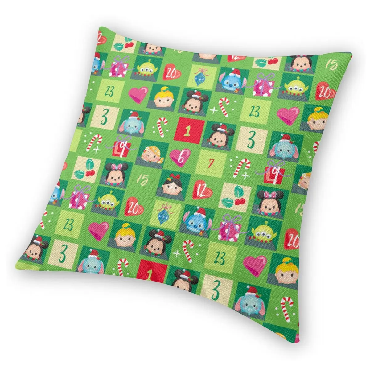 Minnie Mickey Mouse Christmas Pillowcase Double-sided Printing Polyester Cushion Cover Decor Pillow Case Cover Home Zipper 18''