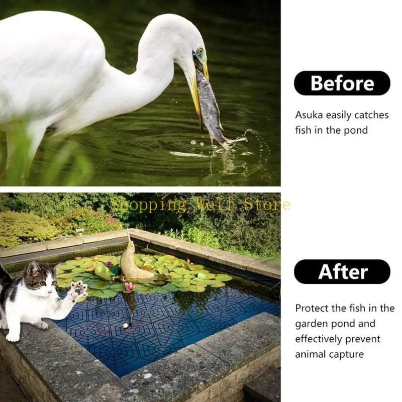 KX4B Pond Guard Nettting Cover Pond Protector Floating Herons Guard for Yard Pond