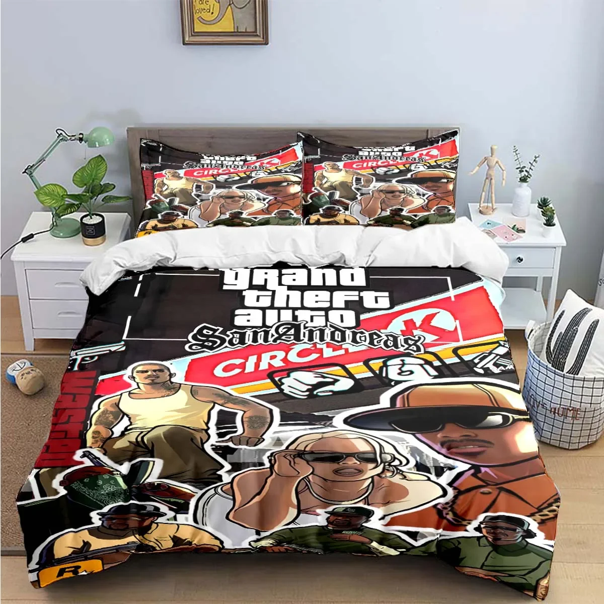 Fashion Game G-GTA 3d Print Bedding Sets Bed Supplies Set Duvet Cover Bed Comforter Set Bedding Set Luxury Gift Home Textiles