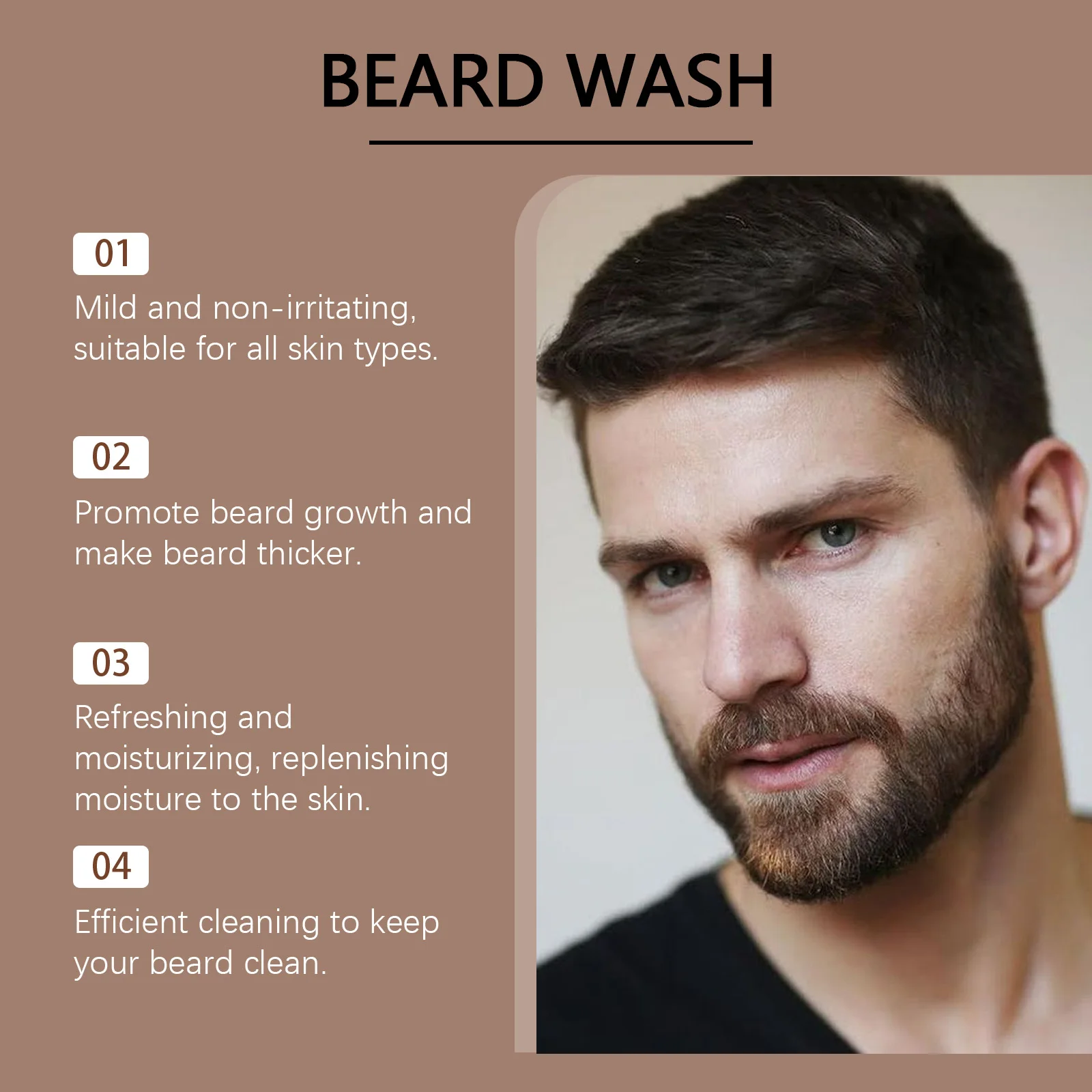 العناية بنمو اللحية، التحكم في الزيت، ترطيب عميق، ترطيب عميق، تقوية جذور اللحية، تقليل الجفاف، تحسين تساقط الشعر #4