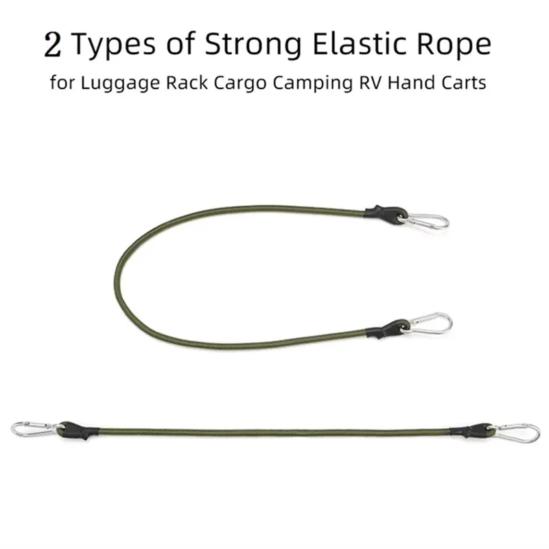 Outdoor Heavy Duty Bungee Cord Elastyczny pasek do wiązania Sznurek Karabińczyk Haczyki Kajak Kolarstwo Bagaż Liny do pakowania Akcesoria kempingowe