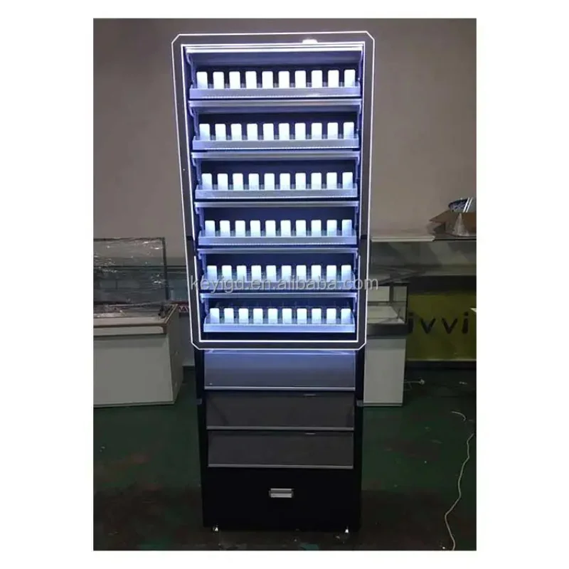 custom.Durable Cabinet Commercial Display Cigarettes Display Cabinet With Led Light