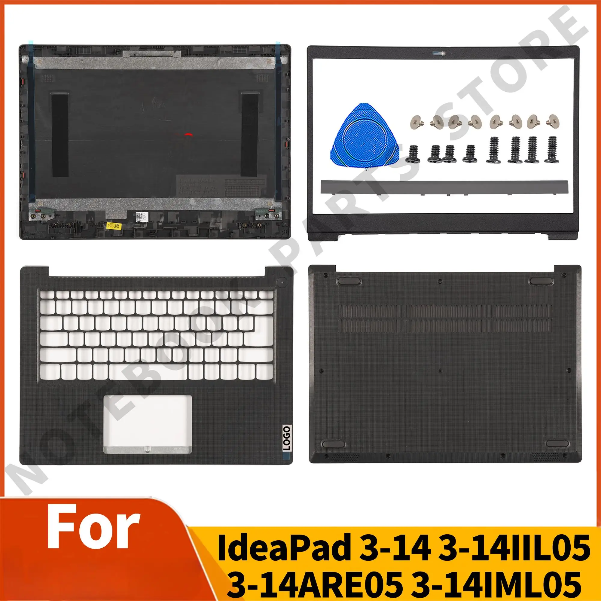 New Origi Case For IdeaPad 3-14 3-14IIL05 3-14ARE05 3-14IML05 Ideapad 14s GS452 LCD Back Cover/Bezel/Palmrest/Bottom