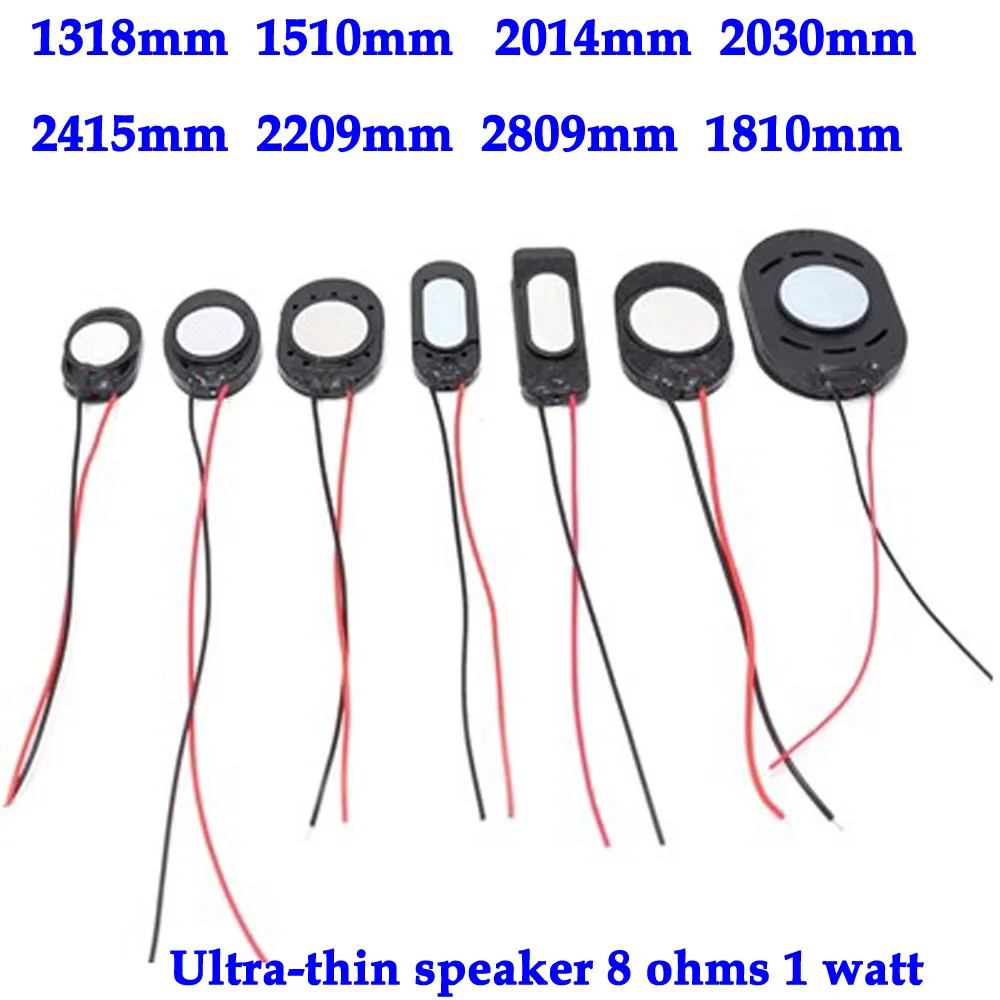 100pcs Speaker phone tablet micro speaker 8R 1W 8 ohm 1 watt 1318 1510 2014 2030 2415 2209 2809 1810 small voice horn connector