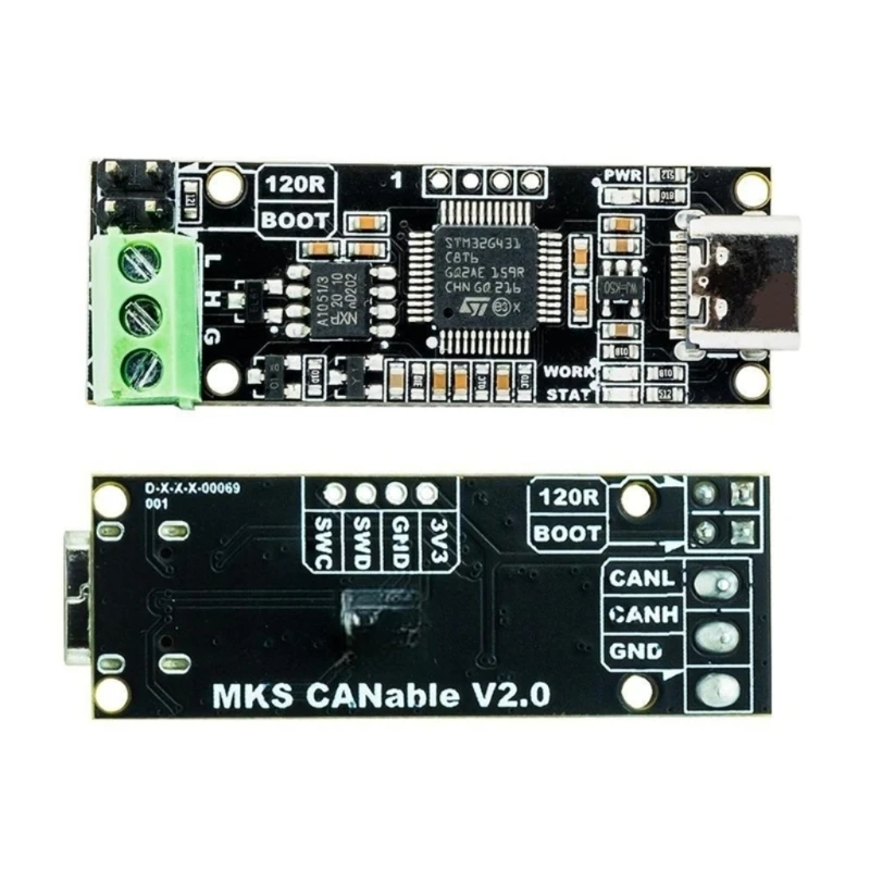 

CANable 2.0 CANbus Transceiver USB to CAN Analyzers CAN2.0 Based on STM32G431C8T6 for CANable/Candlelight/Slcan N2UB