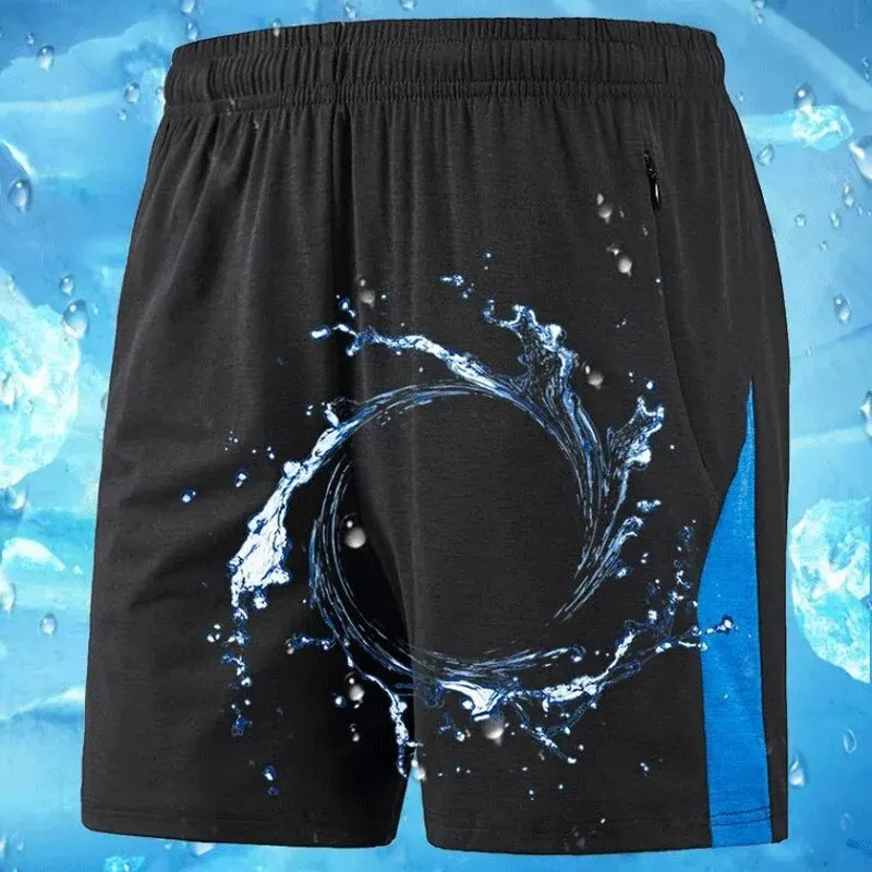 SENBWL High Quality Ice Silk Sports Breathable Shorts Beach 2024 New Men's Oversized Quick-dry Beach Pants Running Fitness Pants