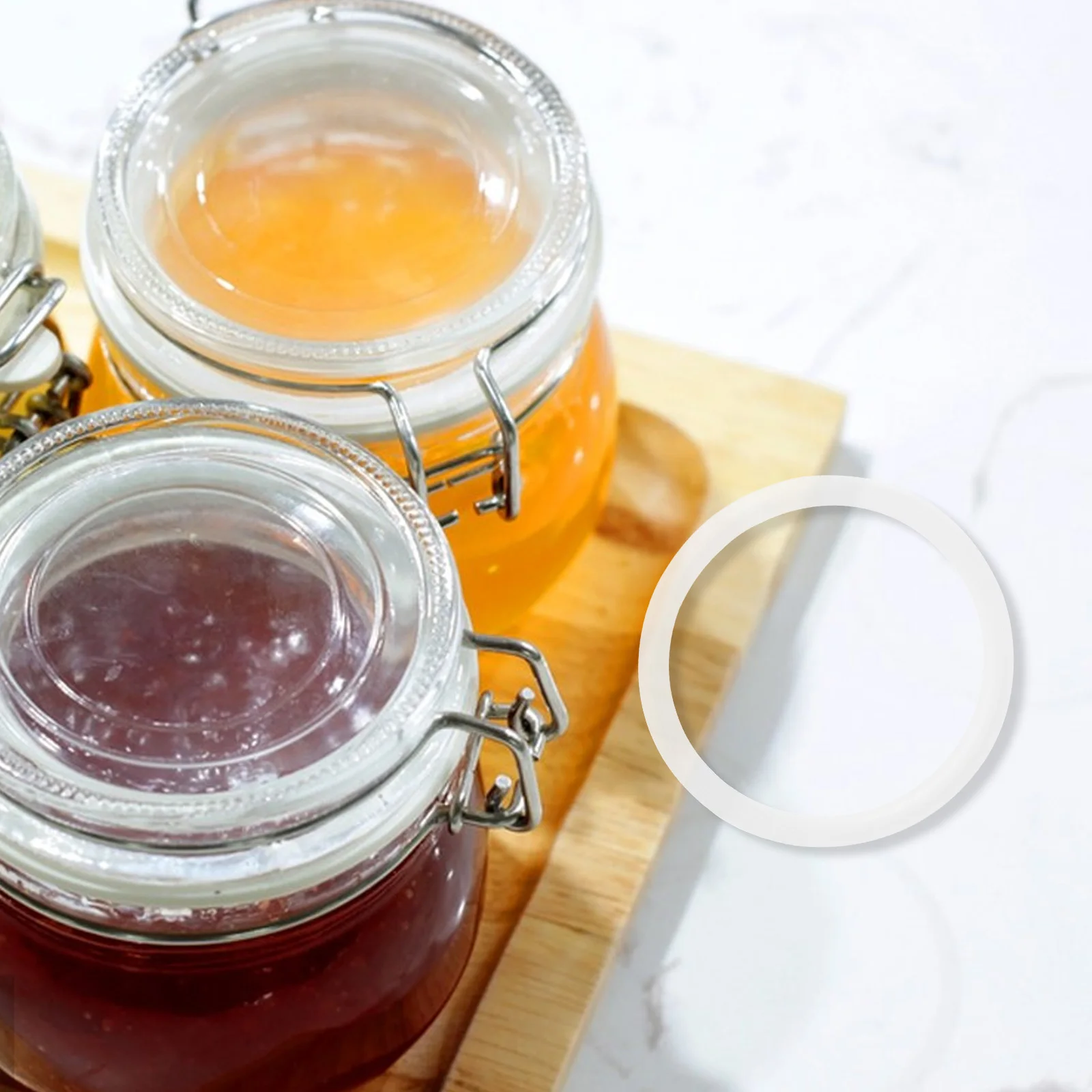 

3pcs Silicone Sealing Gaskets 6.0x5.0x0.25 Elastic Bottle Rings Insulated Leak Proof Heat Retention Lid Accessories