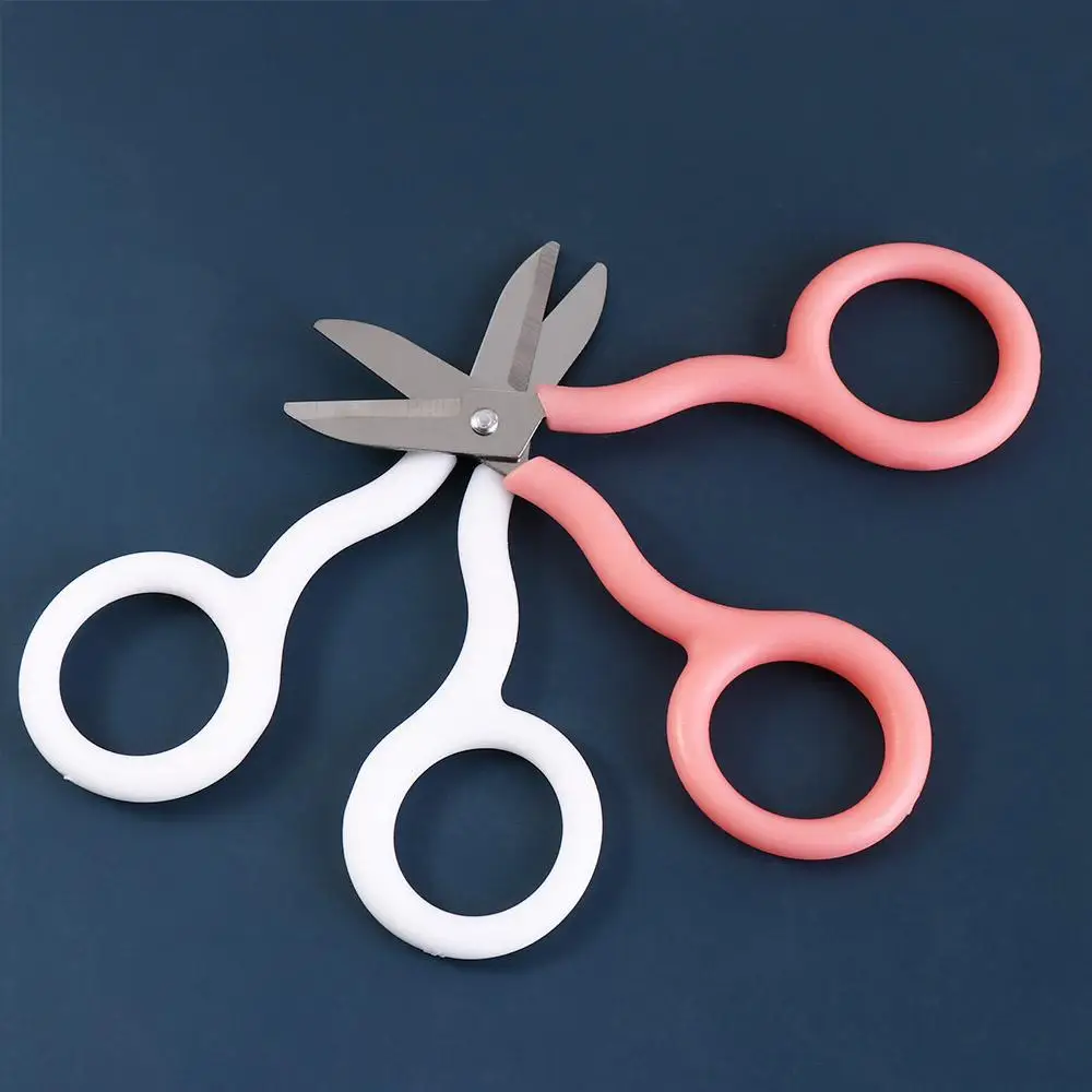 Stationery Portable Safe Mini Scissor Paper Work Stainless Steel Mini Pocket Scissors Handwork Small Paper Cutter Art Tool