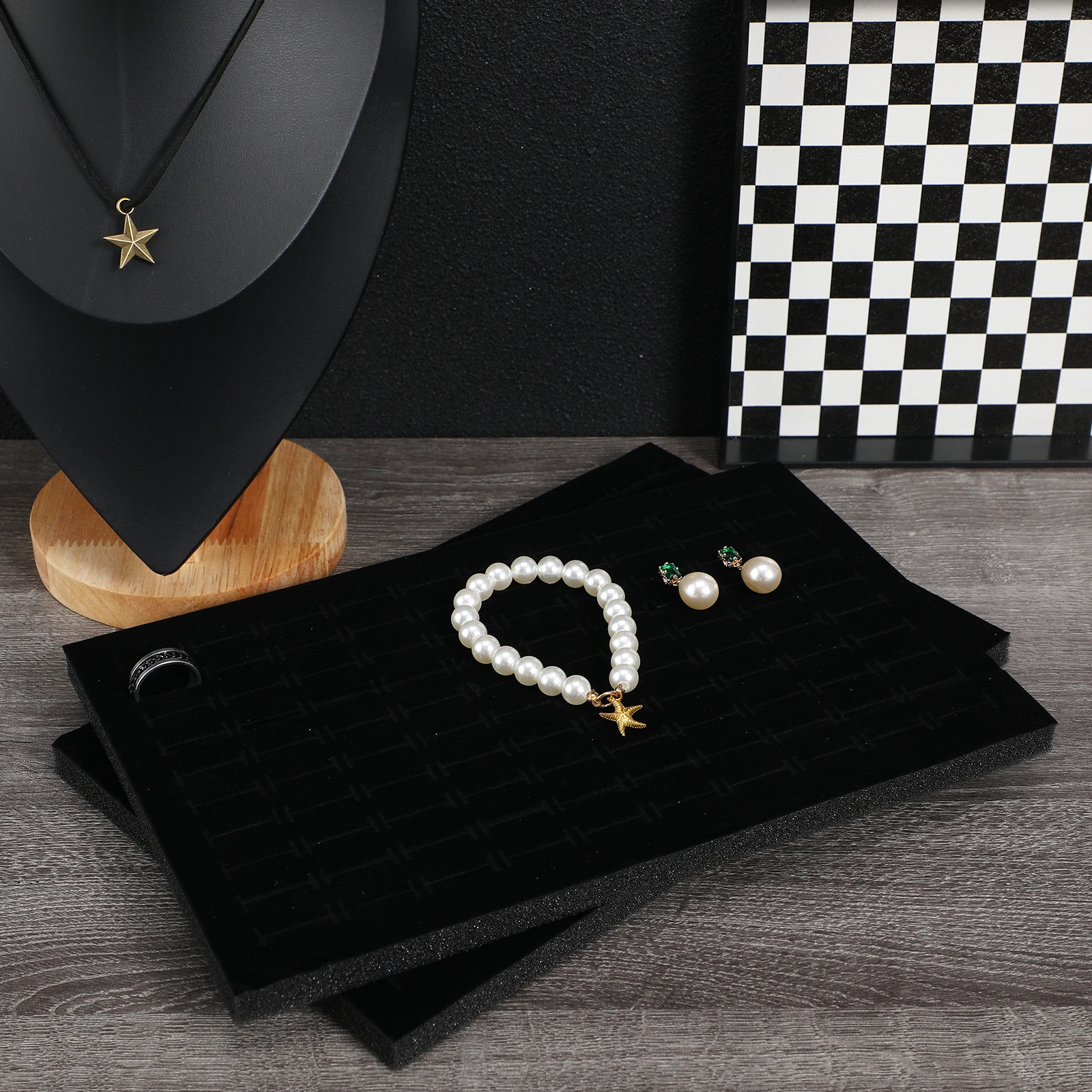 

5Pcs Jewelry Box Sponge Pad Insert Organizer Earring Display Mat Ring Holder Inserts Case Supplies