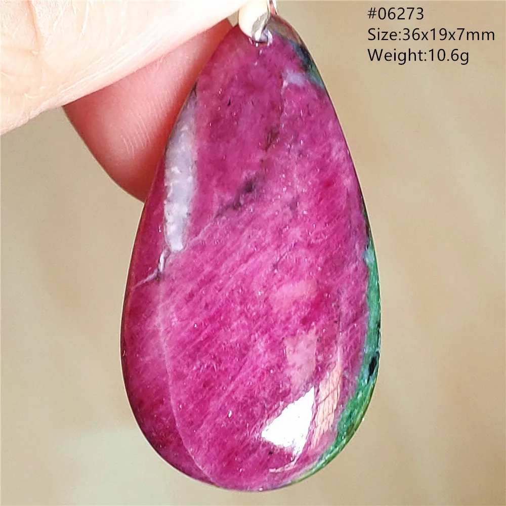 Natural Red Ruby Water Drop Pendant Jewelry Women Men Fashion Watermelon Ruby Necklace Gemstone 925 Sterling Silver AAAAA