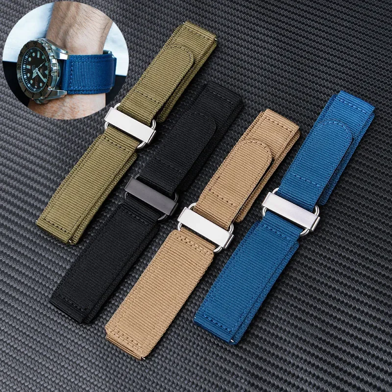 

Nylon Watchband for Breitling Bell Ross BR Hook and Loop Fastener Woven Waterproof Sweatproof Watch Strap Accessories 22mm 24mm