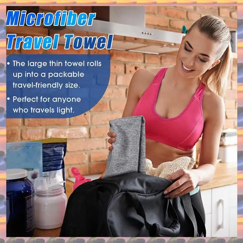 

ABML 30 X 15.7 Inch Microfiber Quick Drying Gym Towel Workout Towels Camping Yoga Travel Sports Towel