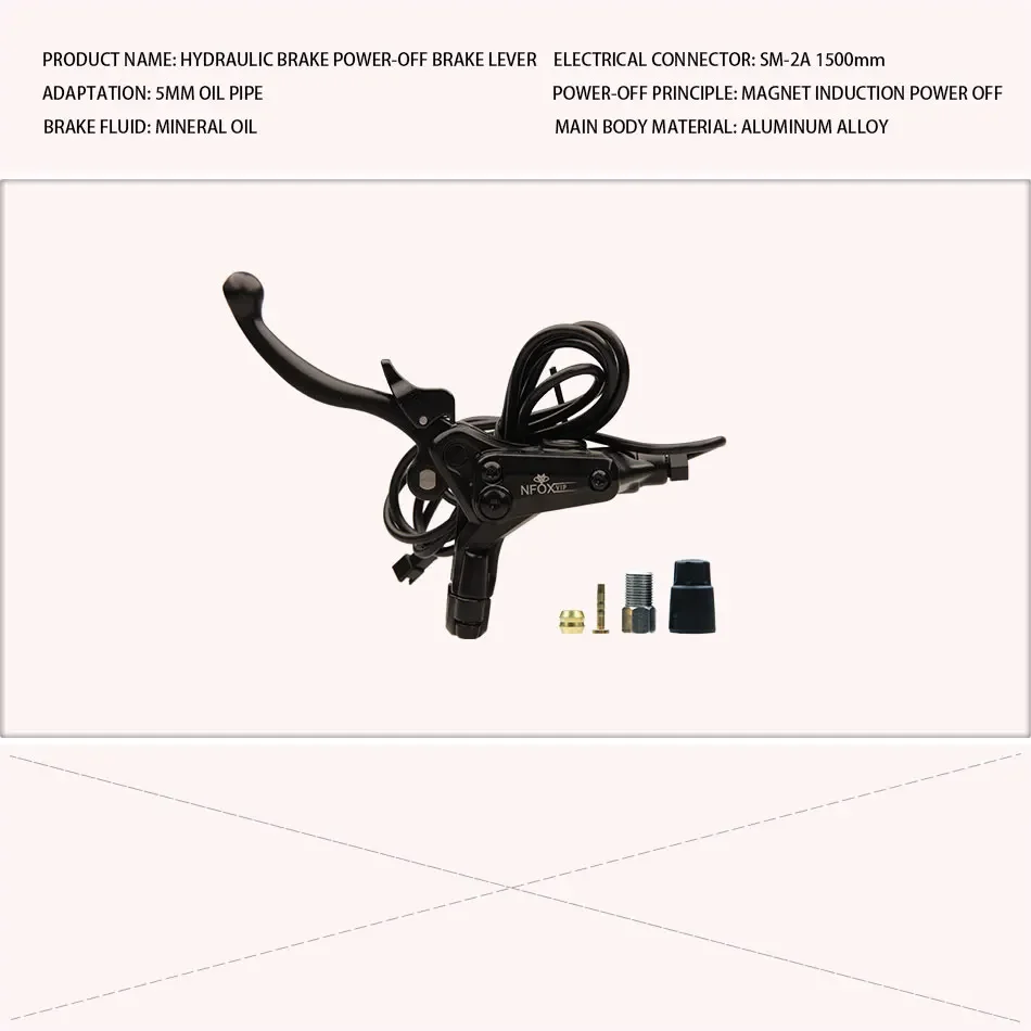 NFOX B015 Parkplatz Hydraulische Abschaltung Öl Bremshebel Elektroroller E-Bike Generation Fahren Bafang Griff Reparatur Dreirad