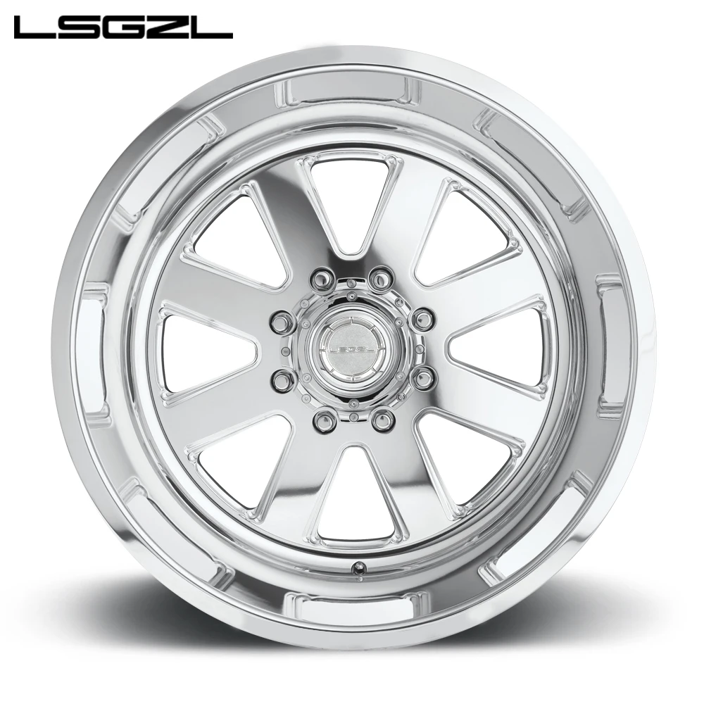 LSGZL Forged Alloy Car Wheels 17 18 20 22 23 24 26 Inch Customized Black Silver Chrome Design New Condition Rims
