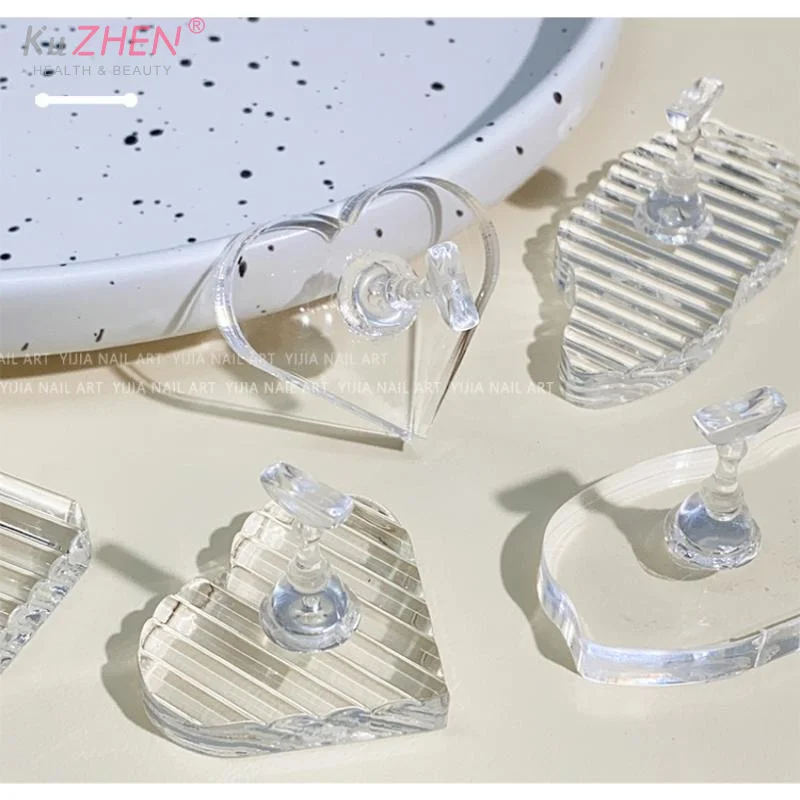 1Pcs Non-Magnetic Single Nail Practice Holder Transparent Practice Display Stand Nail Support Showing Shelf False Nails Holder