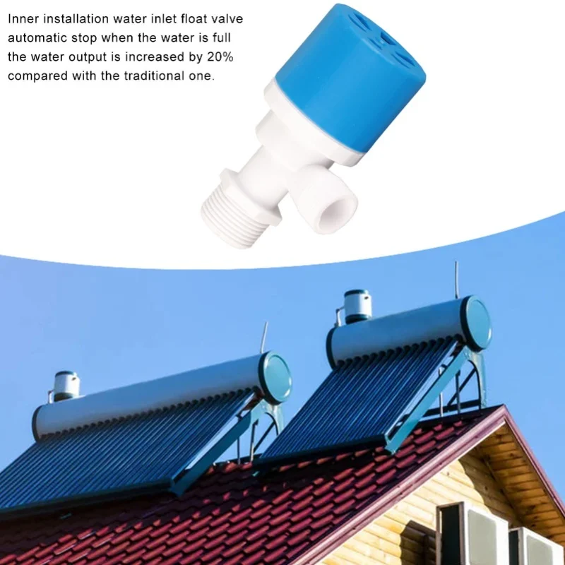 Automatic Float Valve Inside Type Nylon Safe Water Level Control Valve For Solar Water Heaters 1in