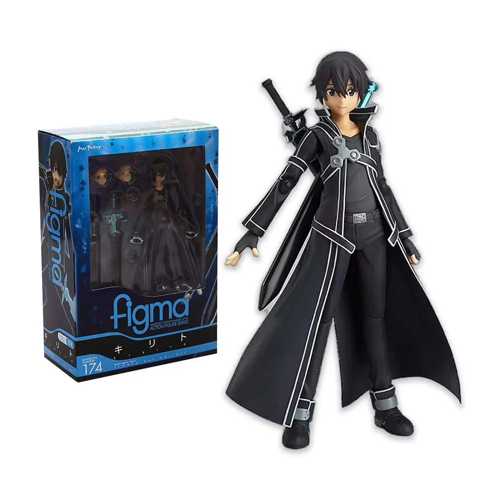 15CM Anime Sword Art Online Figure #174 Kirito Standing Anime Model Toy Gift Collection Decorative Ornament PVC