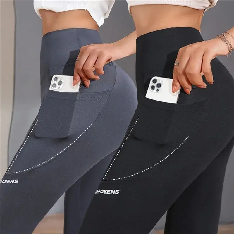 Women's Seamless Leggings with Pocket Soft Workout Tights Fitn Comfortable Ladies Fitness Pants Casual Stretchy Trousers