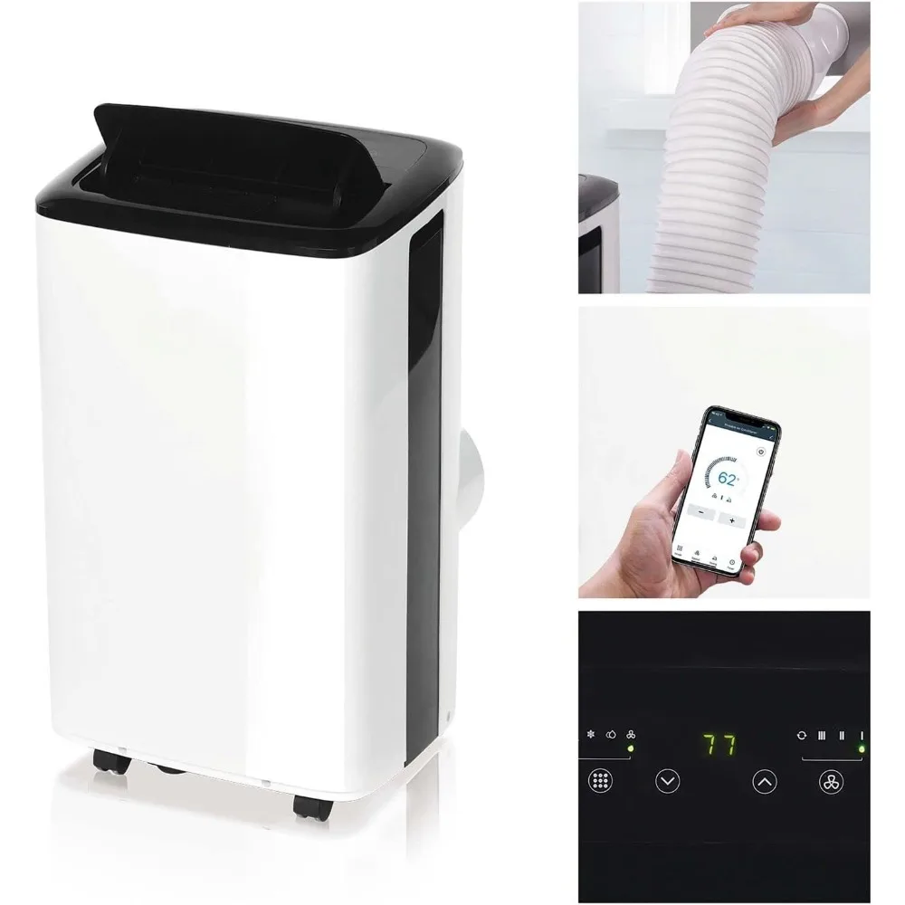 8000BTU intelligent WiFi portable air conditioner, suitable for bedrooms, offices, living rooms, 115V, cooled to 350 square feet