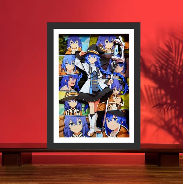 Anime Mushoku Tensei Werkloze reïncarnatie 3D handgemaakte kunst schilderij schattige Rudeus Greyrat ‌   Figuur Desktop Ornamenten Fan Gift