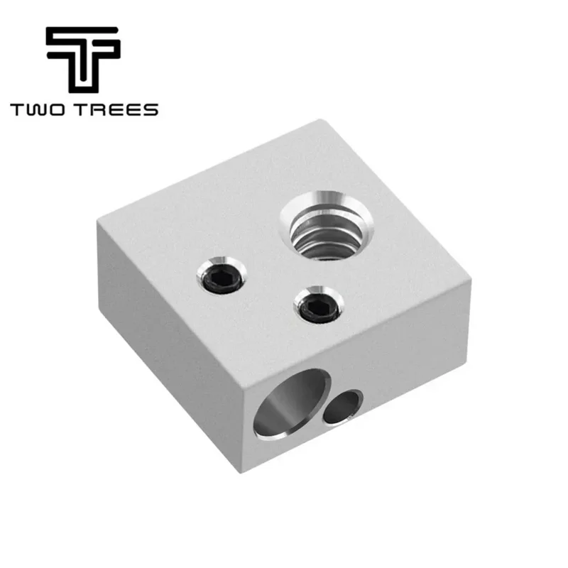 Twotrees MK7 MK8 Aluminium Heater Block For Print Head Hot End Heating 20*20*10 20x20x10 mm 3D Printer Blu-3 5