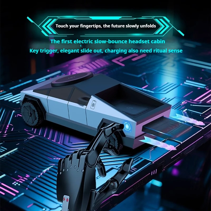 حامل سطح المكتب Cybertruck Qi2 3 في 1 محطة شحن لاسلكية CyberDock لهاتف IPhone16 15 14 Pro Max AirPods IWatch