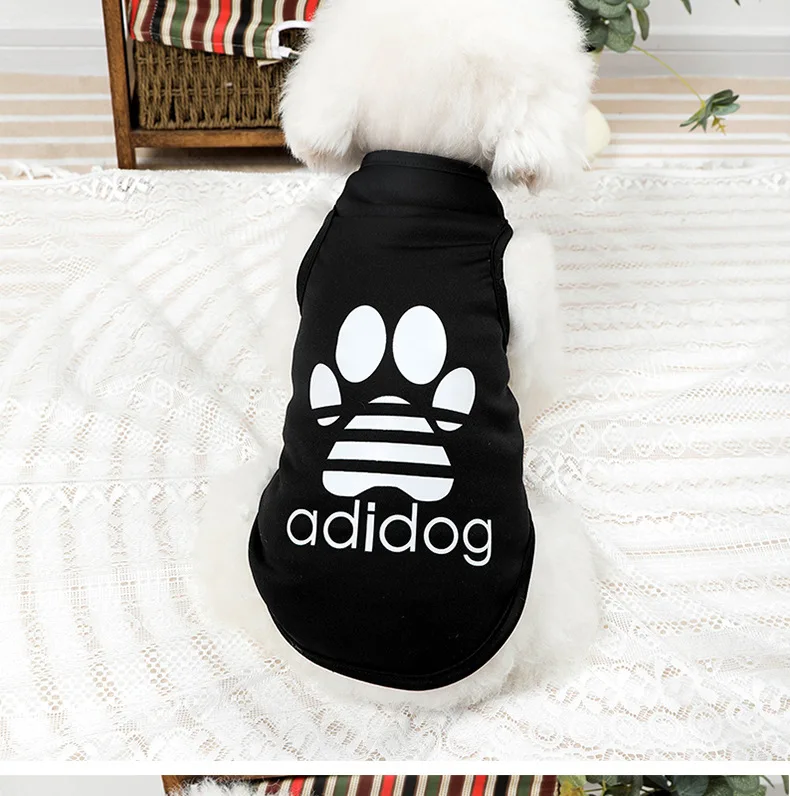 Pet Dog Clothing Summer Soft Polyester Teddy Dog Thin Tank Top Breathable and Cool Dog Cat Clothing Small Dogs T Shirt