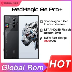 Teléfono Móvil Redmagic 8s Pro +, Rom Global, Pantalla AMOLED Flexible de 6,8 pulgadas, Snapdragon 8 Gen 2, batería de 5000mAh, cámara de 50MP, carga de 165W