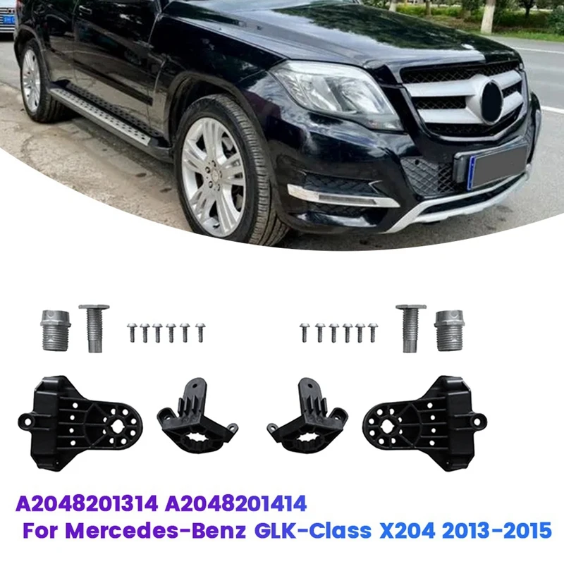 1Pair Front Headlight RS Bracket Repair Kit A2048201314 For Mercedes-Benz GLK-Class X204 13-15 Head Light Lamp Fixedclaw