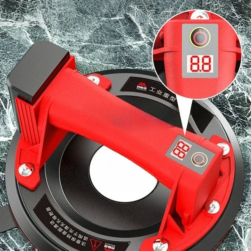8 Inch Electric Digital Vacuum Suction Cup 200KG Fully Automatic Electric Sucker Extractor Rock Plate Glass Handling Tool Lifter