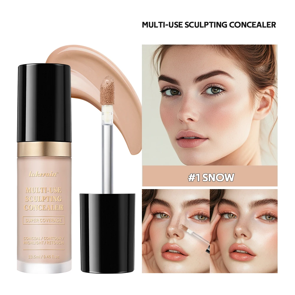 Foundation Coverage Concealer Mehrzweck-Creme, ölfrei, langanhaltend, feuchtigkeitsspendend, Cover Contour Highlight und Retouching-Gesichts-Make-up