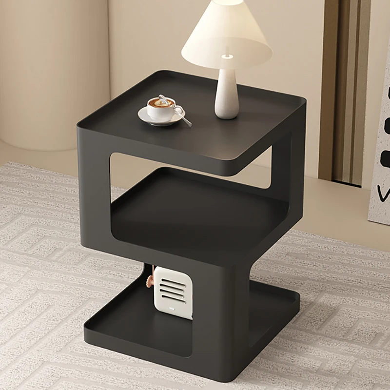 Iron Art Storage Bedroom Bedside Table Multifunction Home Furniture Cute Cabinet Drawers Mesa De Noche Comfortable Interior