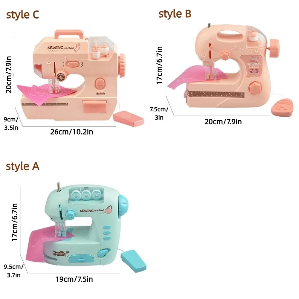 Portable Kids Electric Sewing Machine Mini with Lights Toy Sewing Machine Durable Fun Children Sewing Machine Kids