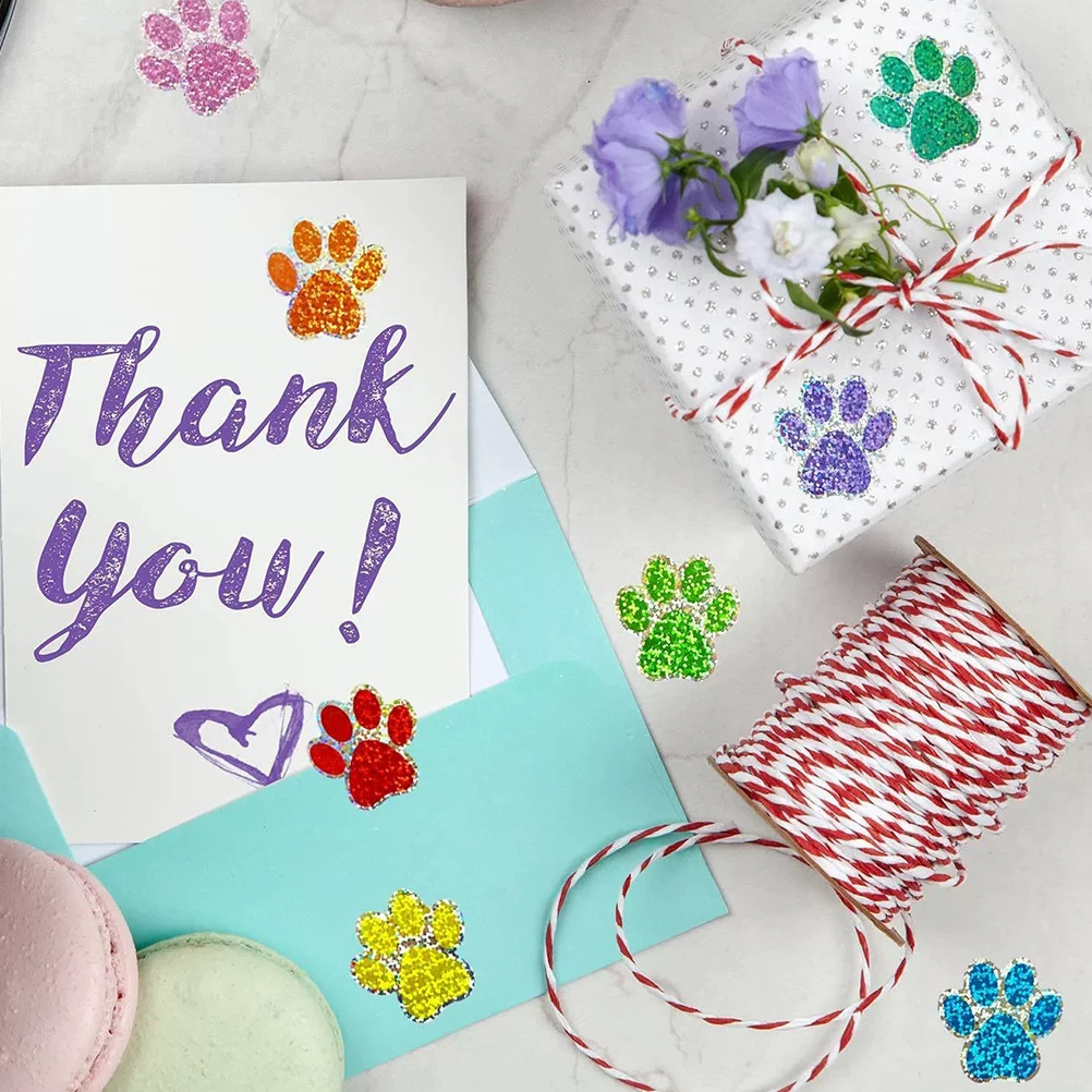 

2 Paw Stickers Self Adhesive Wall Decor Cute Paw Print Decals for Bedroom Living Room Kitchen Home Office Non Fading