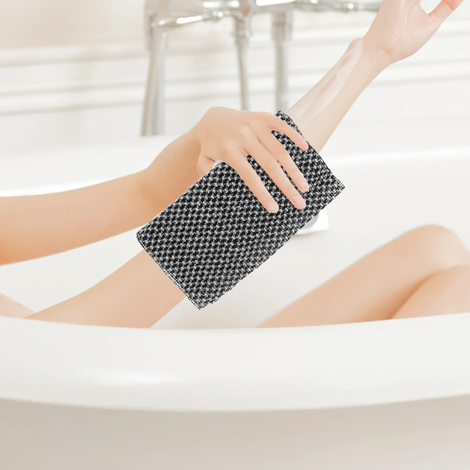 2 قطعة منشفة التقشير اليابانية مقبض طويل منشفة تنظيف الجسم كفاءة تنظيف الظهر قابلة لإعادة الاستخدام دش القماش للرجال والنساء