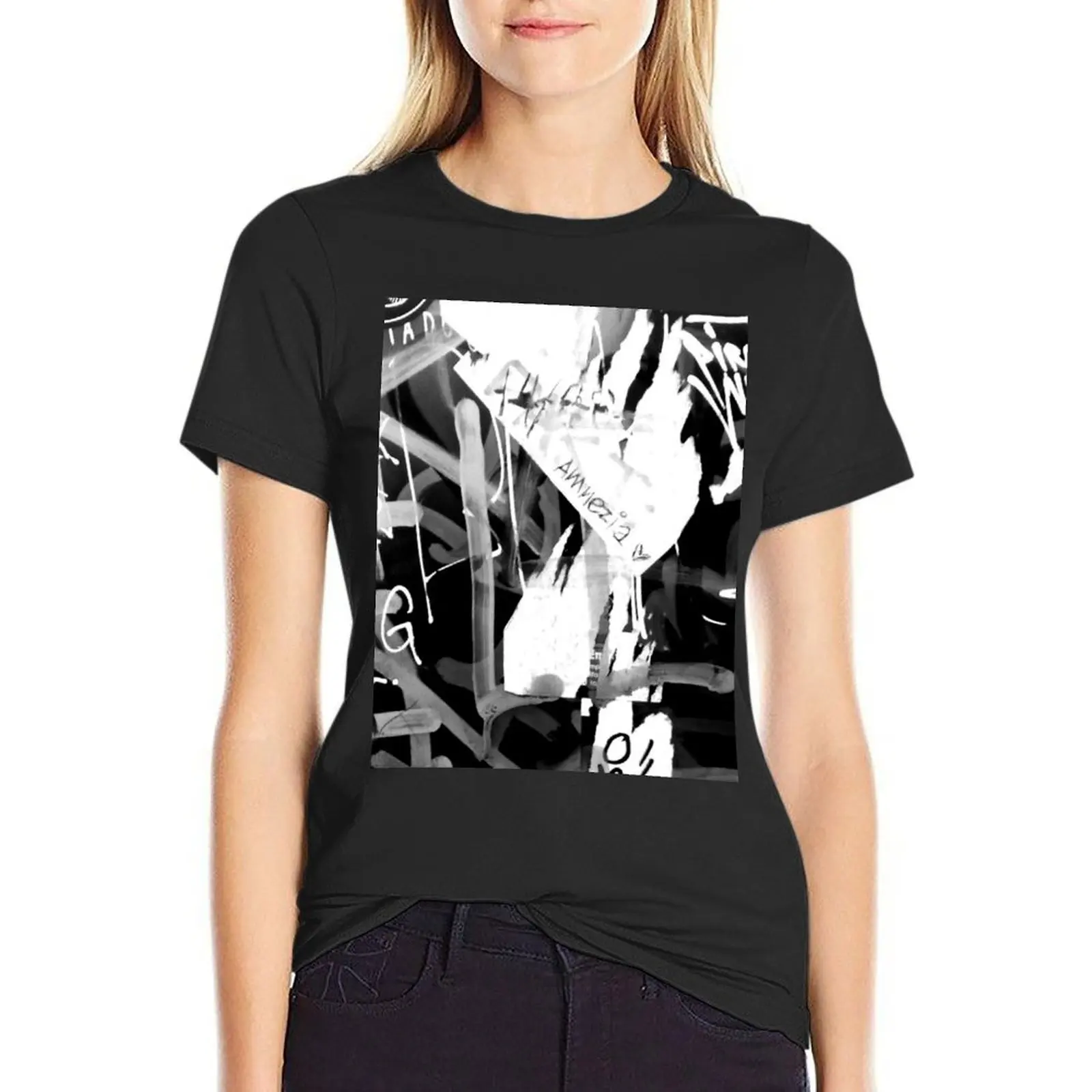 Punk goth style wall photo I took in a bar. Abstract photo manipulation T-Shirt sublime Woman clothing