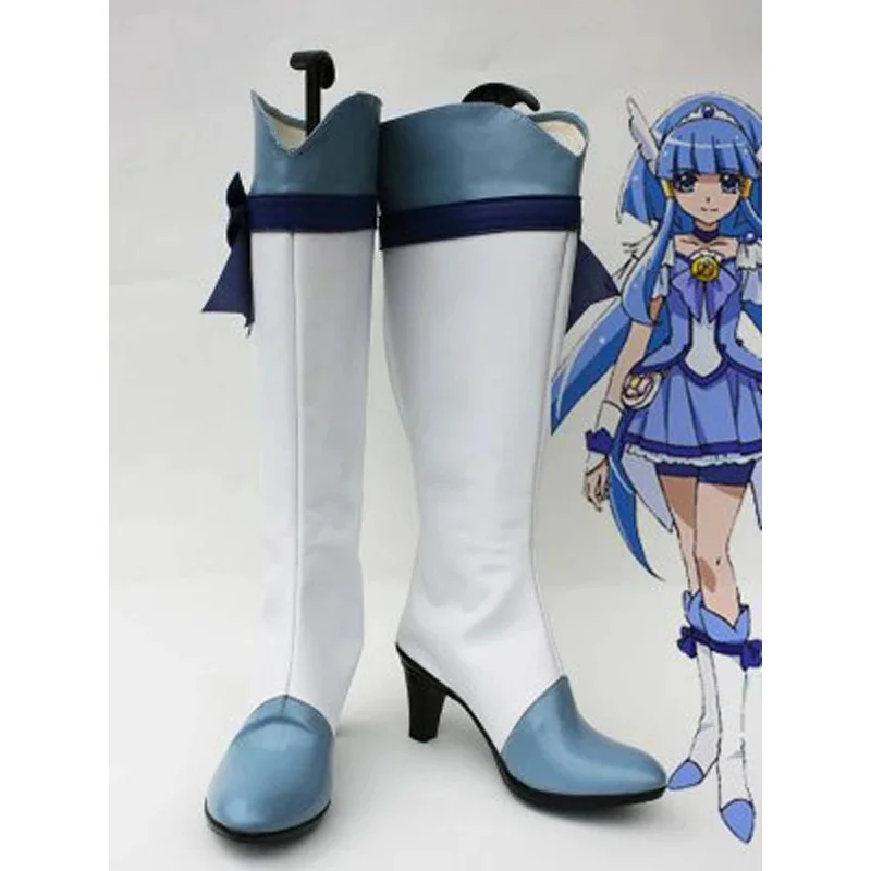 

Smile Pretty Cure Aoki Reika Cure Beauty Cosplay Boots Shoes Anime Party Cosplay Boots Custom Made Adult Women Heel Shoes
