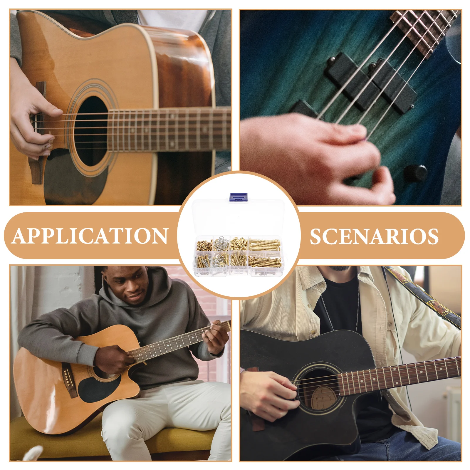 

Guitar Screw Set Electric Screws Component Bridge Adjustment Stainless Steel Assortment Assorted Parts Precision Kit