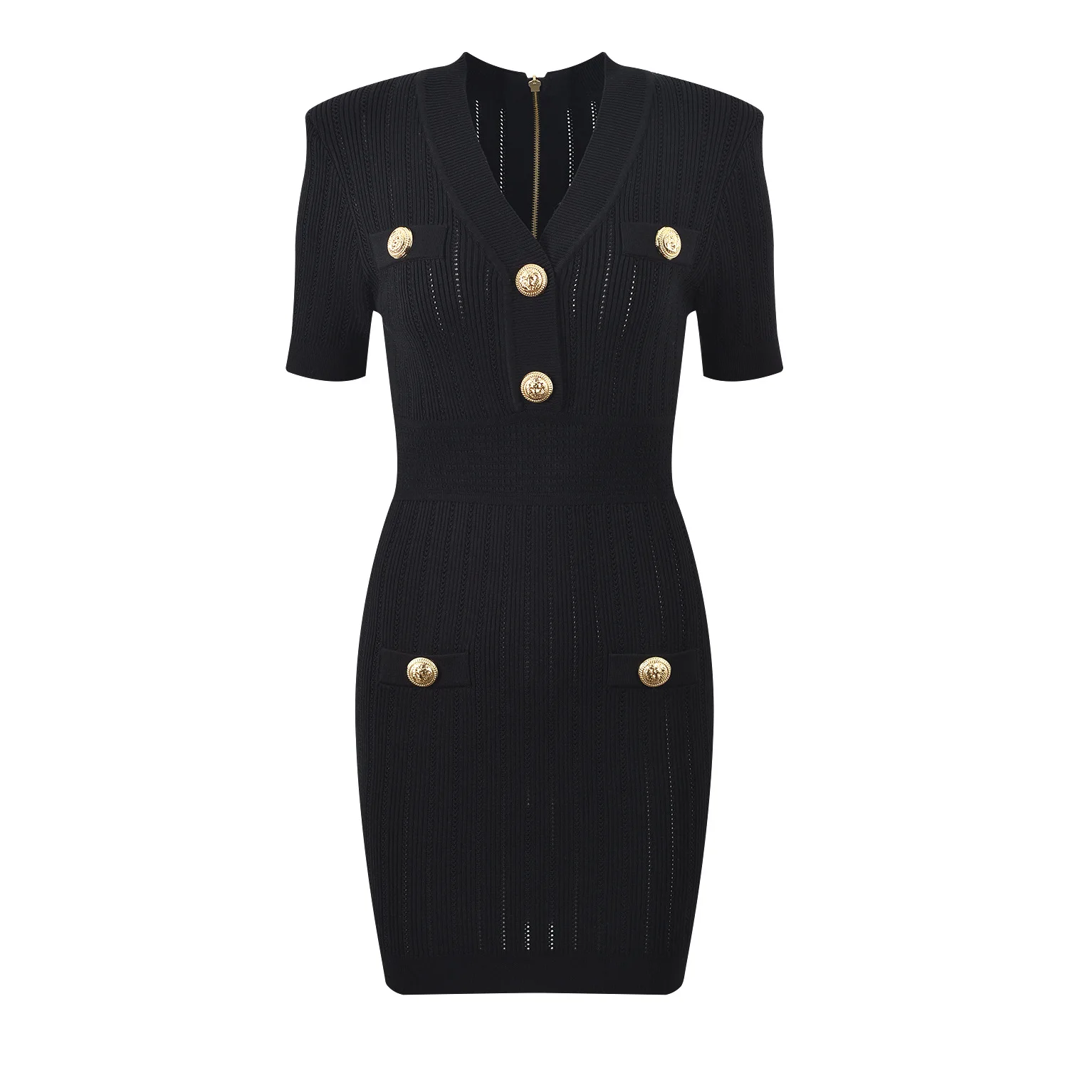 กระโปรงไหมพรมถักทรงวีเอวสูงเข้ารูปสำหรับผู้หญิงตัวเล็ก สไตล์ปารีส แฟชั่นฤดูร้อนสำหรับสุภาพสตรี