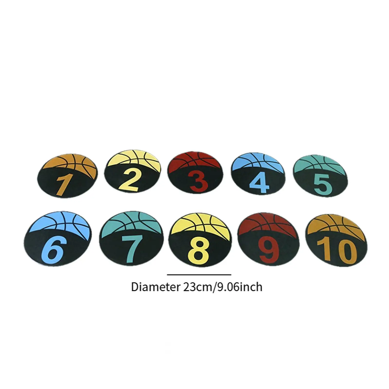 เสื่อฝึกทักษะฟุตบอล PVC สนามเล่นเครื่องหมายเครื่องหมายจุดบาสเกตบอล