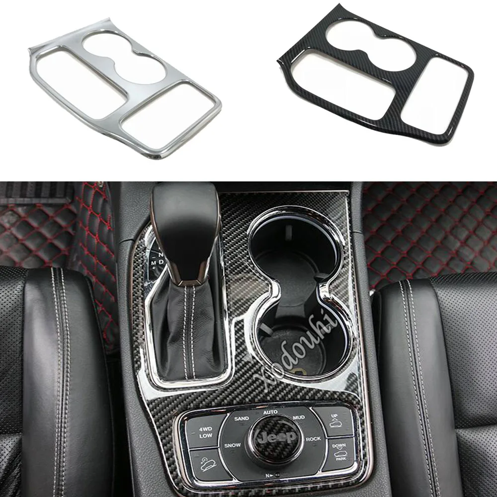 For Jeep Grand Cherokee 2014 2015 2016 2017 2018 2019 Car Sticker Styling Cover Inner Gear Shift Box Panel Holder Frame Trim