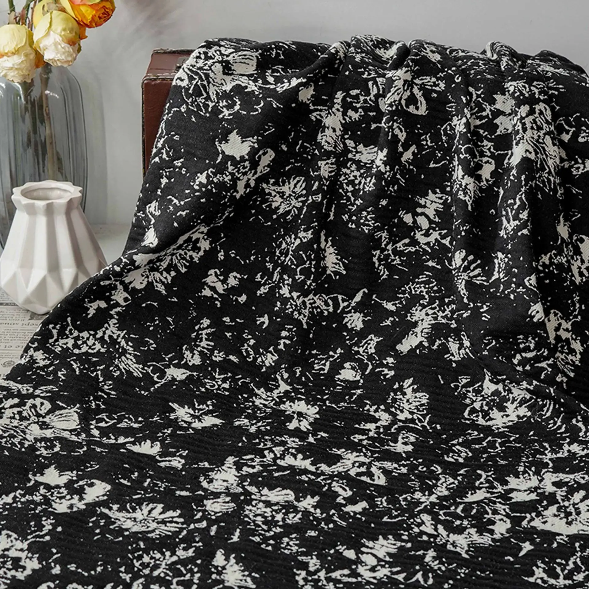 

Irregular Ink Wash Texture Jacquard Fabric Yarn Dyed Upholstery Apparel Cloth Skirt Vest Jacket Sewing Material