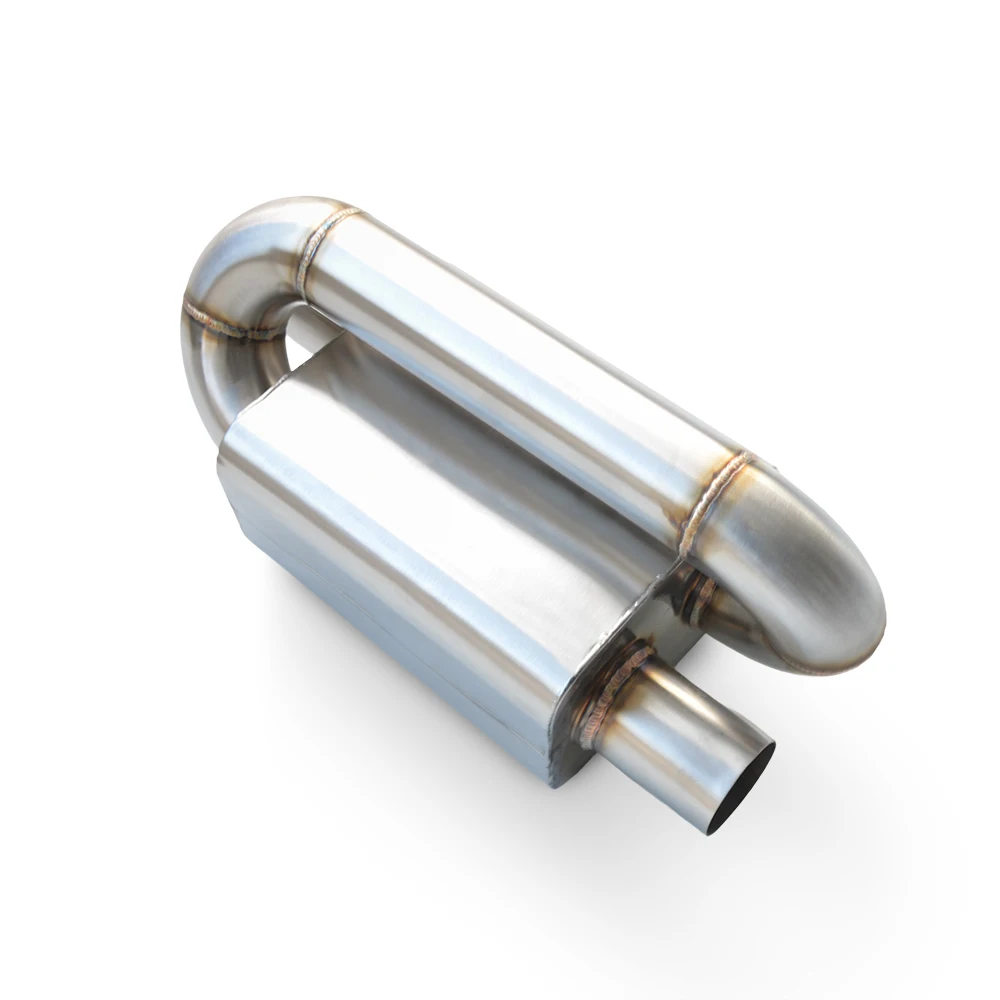 

Factory universal Pipe exhaust S-shaped resonator exhaust 63mm pipe diameter customized muffler ss304 Various vehicle models