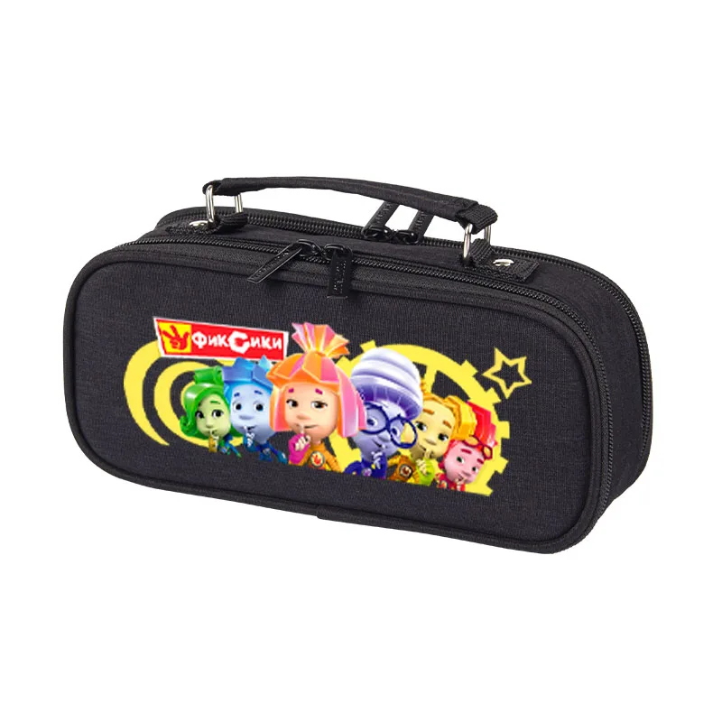 Cartoon the fixies Multi Layer Pencil Case Фиксики Large Capacity Pencil Bag High quality Kids Student Stationery storage bag